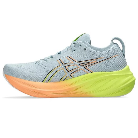 ASICS Women's Gel-Nimbus 26 Paris Running Shoes Size 11 Cool Grey/Safety Yellow - Picture 1 of 10